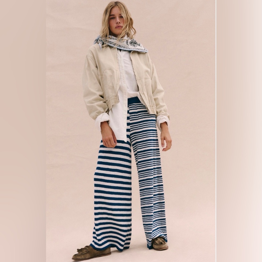 NWT Free People Allyson Striped Pants - Picture 2 of 5